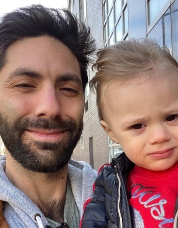 Beau Bobby Bruce Schulman with his father, Nev Schulman.